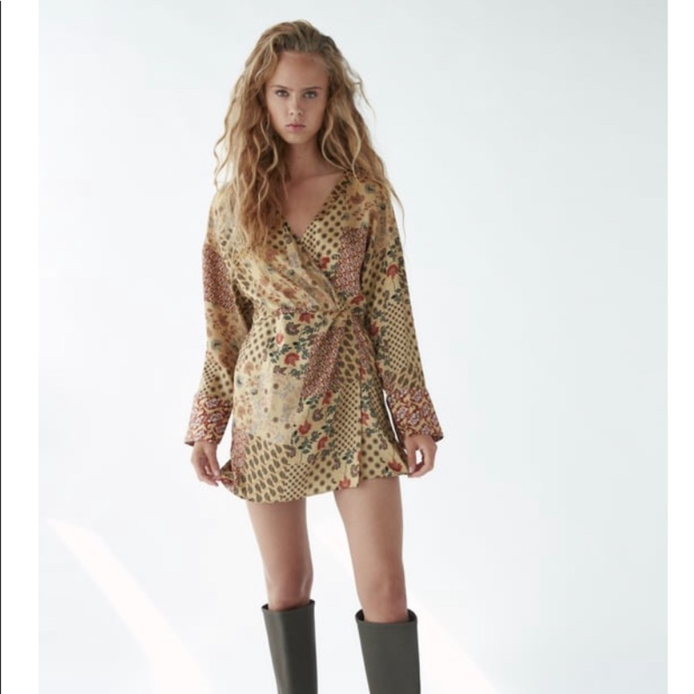 ZARA Patterned Jumpsuit Dress
